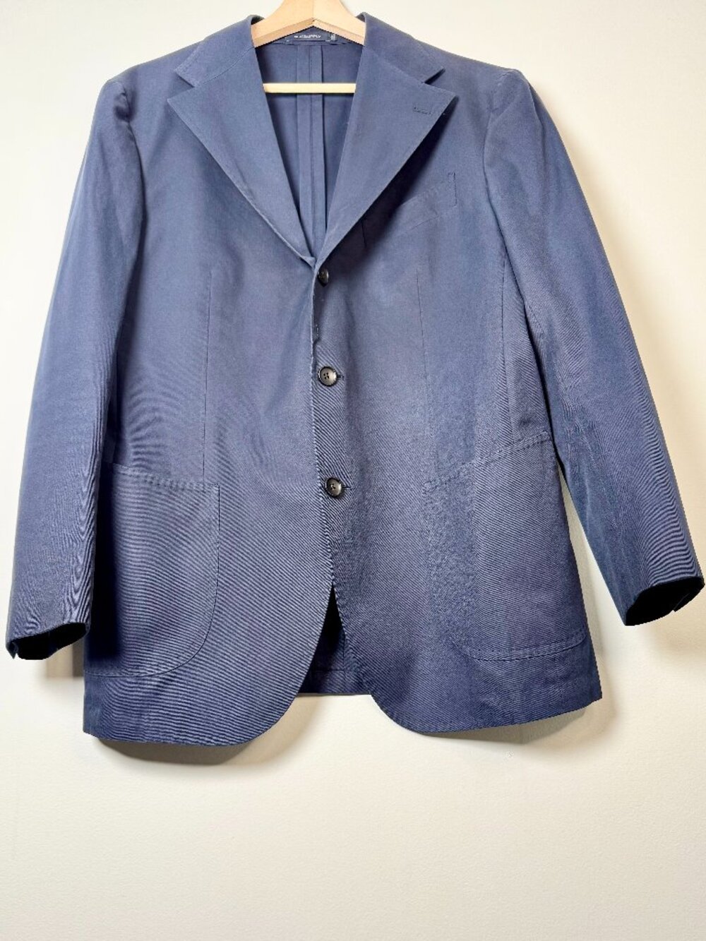 Suitsupply Roma Patch E. Thomas Italy Cotton Blazer Jacket Blue 50 EU 40 US
